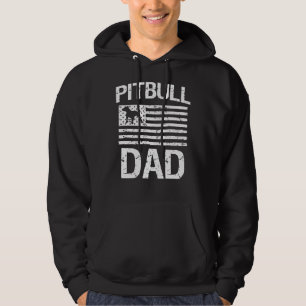 Pitbull Pappa Manar Pit Bull Dog Flagga Sweater Ni Hoodie