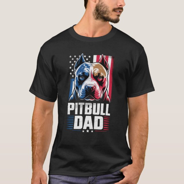 pitbull pappa manar t shirt (Framsida)