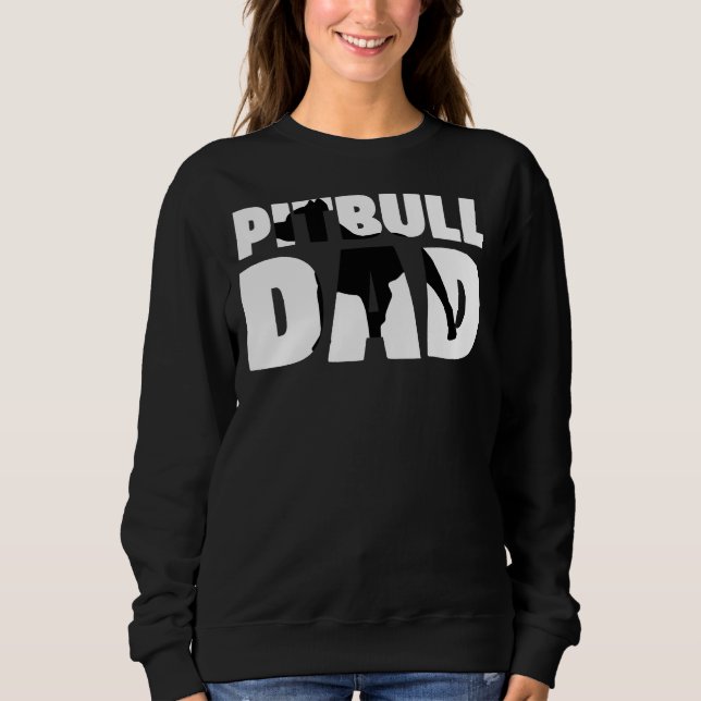 Pitbull Pappa Pitbull Far Hund Pappa T Shirt (Framsida)
