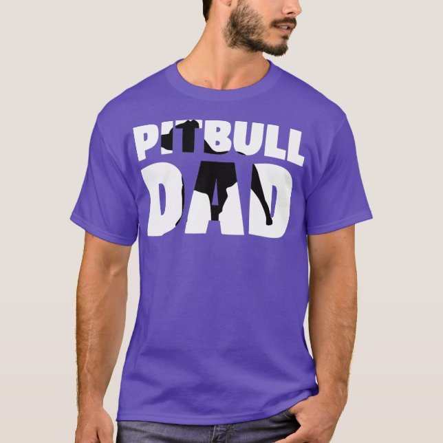 Pitbull Pappa Pitbull Gift Far Hund Tee (Framsida)