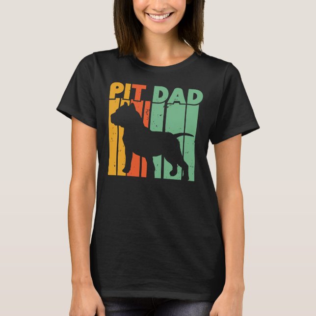 Pitbull Pappa Pitbull Pittie Pitty Pitbull Pappa P T Shirt (Framsida)