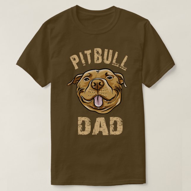 Pitbull Pappa T Shirt (Design framsida)