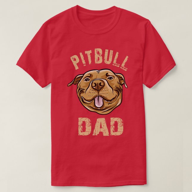 Pitbull Pappa T Shirt (Design framsida)