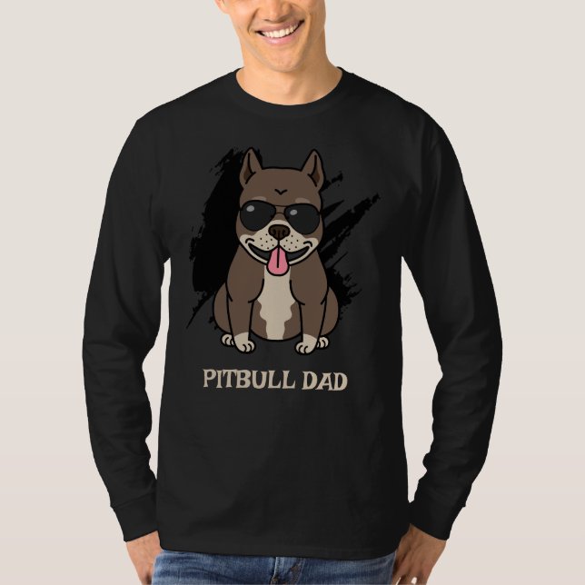 Pitbull Pappa T Shirt (Framsida)