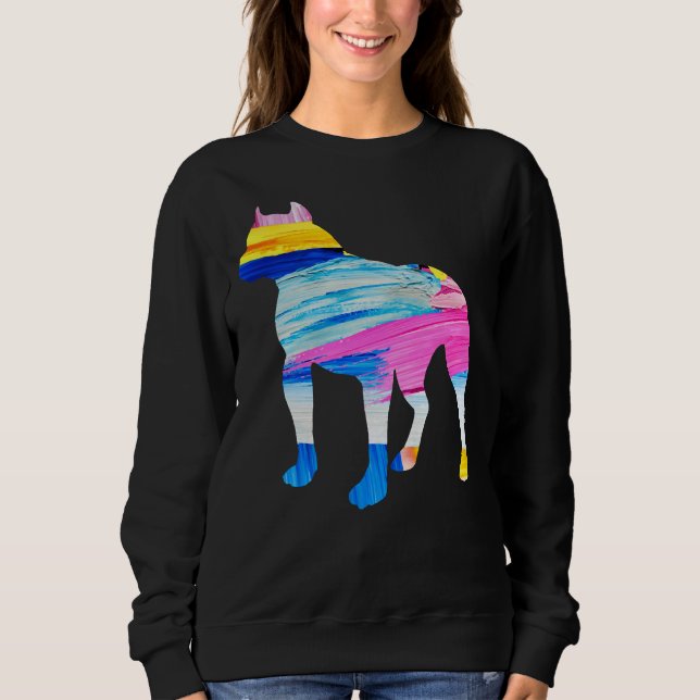 Pitbull Pasent Silhouette T Shirt (Framsida)