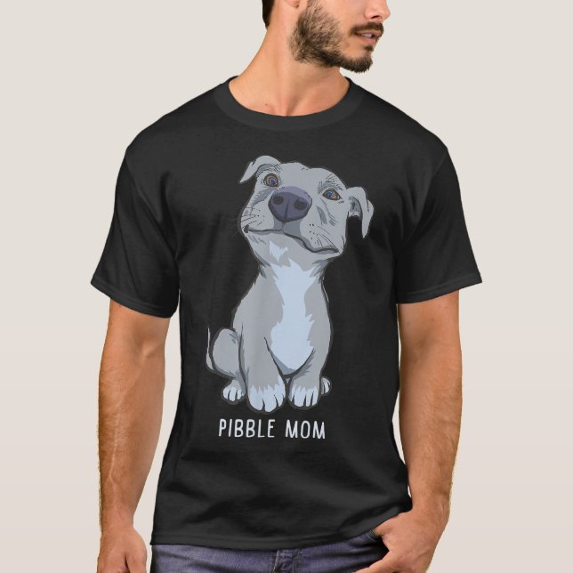 Pitbull Pibble Mamma Gift T Shirt (Framsida)