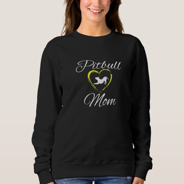Pitbull Pibble Mamma Hund Pit Bull Mamma Älskar Mi T Shirt (Framsida)