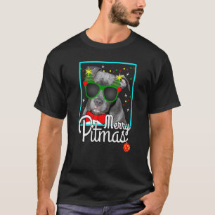Pitbull Pit Bull Dog jul Merry Pitmas T Shirt