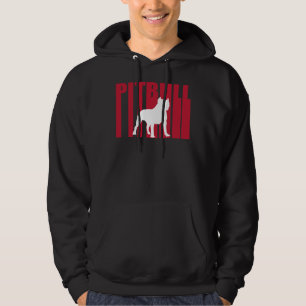 Pitbull Pit Bull Dog Red Stilized Transparent Grap Hoodie