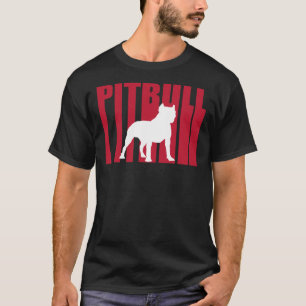 Pitbull Pit Bull Dog Red Stilized Transparent Grap T Shirt