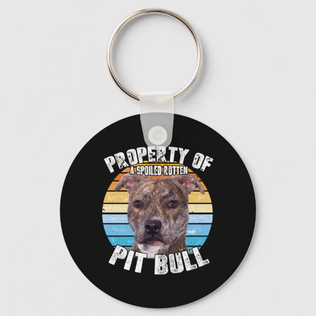 Pitbull Pit Bull Pittie Brindle Ägare Älskare Nyckelring (Framsida)