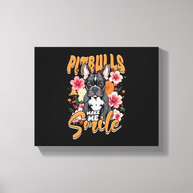 Pitbull Pitbulls Canvastryck (Framsida)