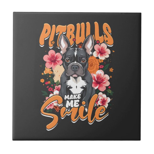 Pitbull Pitbulls Kakelplatta (Framsidan)