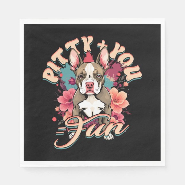 Pitbull Pitbulls Pitty + You = Roligt Pappersservett (Framsidan)