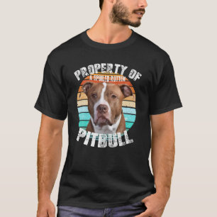 Pitbull Pittie Owner Älskare Retro Vintage T Shirt