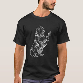 Pitbull Playing Guitar Dog Guitarist Animal Rock M T Shirt