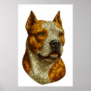 Pitbull Porträtt Poster