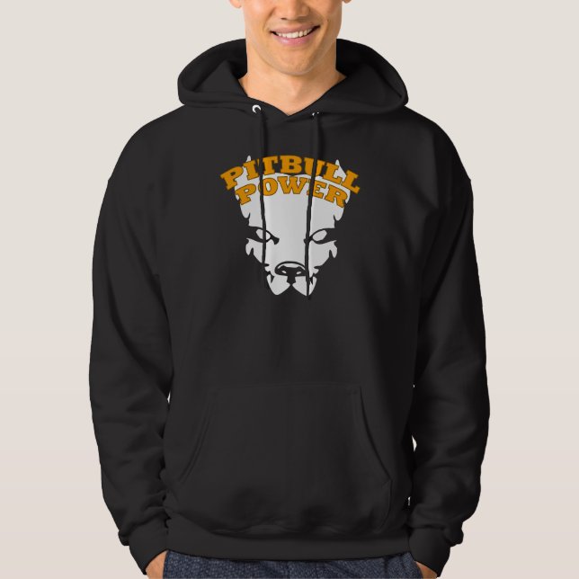 Pitbull Power Fight Hund Kickboxing Boxing Mma Man Hoodie (Framsida)