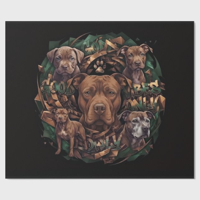 Pitbull Presentpapper (Platt)
