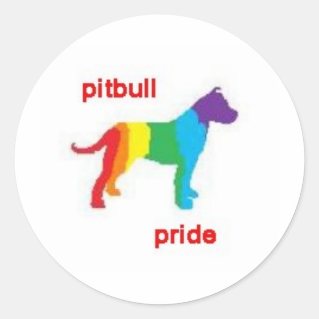 PITBULL PRIDE3 RUNT KLISTERMÄRKE (Framsida)