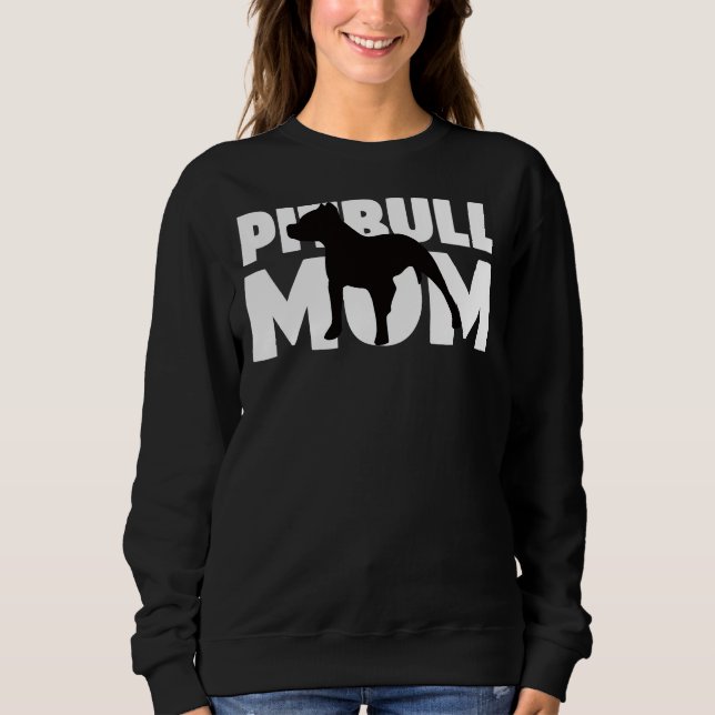 Pitbull Pullover Mamma Hund Mor Pitbull Pullover T Shirt (Framsida)