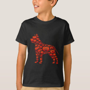 Pitbull Pumpkin Jack o lantern Halloween Manar Wom T Shirt