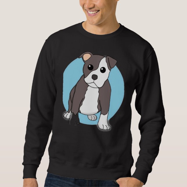 Pitbull Puppy Essential 88 Lång Ärmad Tröja (Framsida)