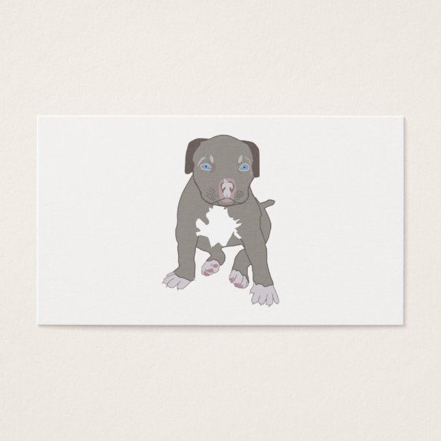 Pitbull Puppy Visitkort (Framsidan)