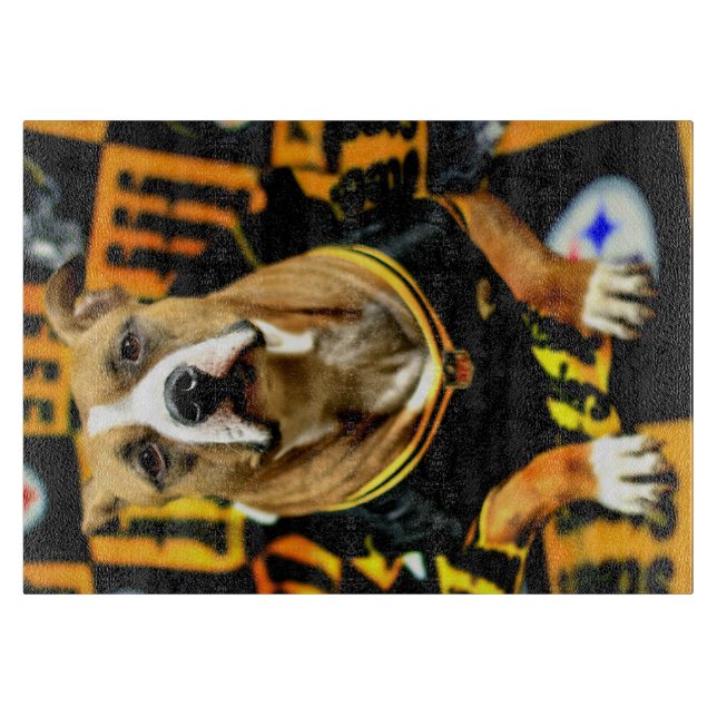 Pitbull Rädding Hund Football Fanatic (Framsidan)