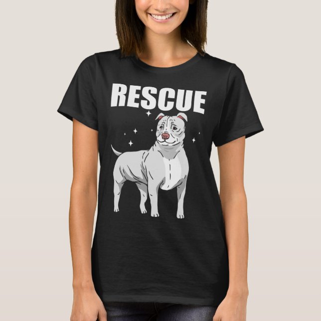 Pitbull Rädding Hundägare Pit Bull Dogs Lärare T Shirt (Framsida)