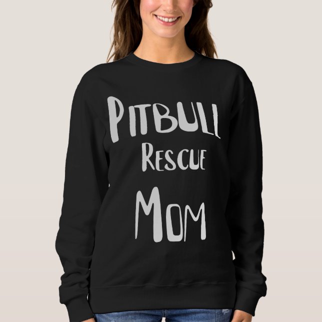Pitbull Rädding Mamma T Shirt (Framsida)