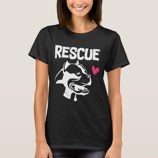 Pitbull Rädding Pit Bull Adopt Dont Shop T Shirt (Framsida)