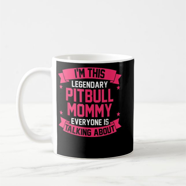 Pitbull Rädding T-Shirt Rak Outta Rädding Kaffemugg (Vänster)