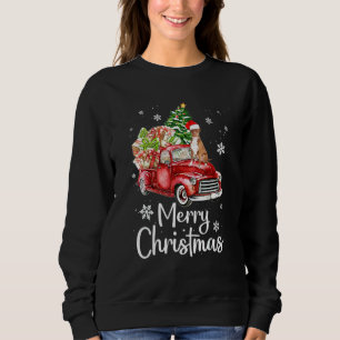Pitbull Ridning Röd Lastbil Xmas God Jul T Shirt