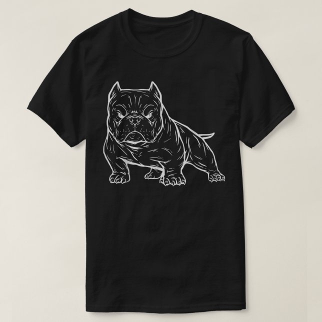Pitbull shirt, Pitbull skräcker, Bully, American b T Shirt (Design framsida)