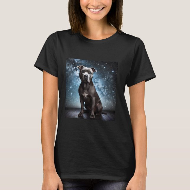 Pitbull Shirt Pittie Mamma Hund Amerikanska terrie T Shirt (Framsida)