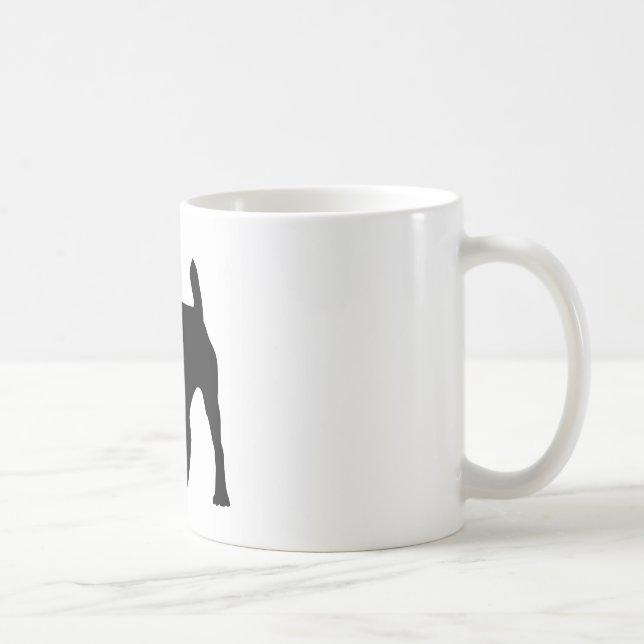 Pitbull Silhouette Kaffemugg (Höger)