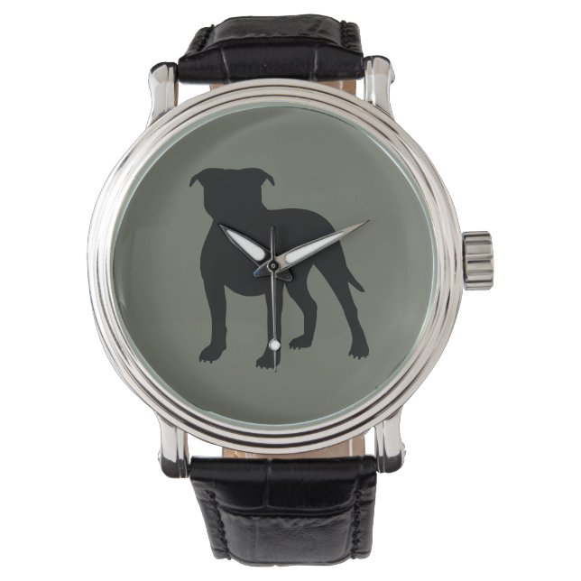 Pitbull Silhouette Watch Armbandsur (Framsida)