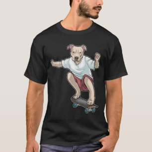 Pitbull Skater Skateboard T Shirt