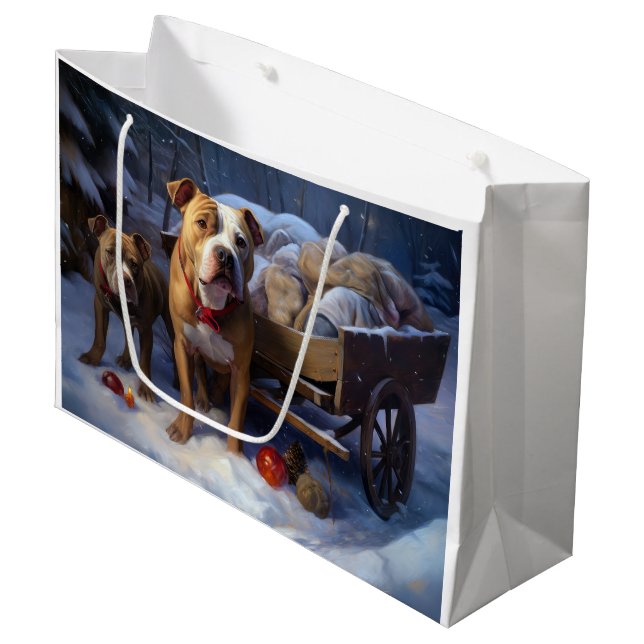 Pitbull Snowy Sleigh-juldekretet (Framsidan Vinklad)