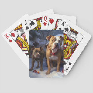 Pitbull Snowy Sleigh-juldekretet Casinokort