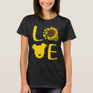 Pitbull Solros Tass Hund Kärlek 375 T Shirt