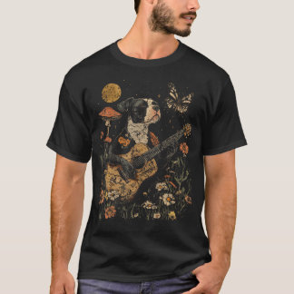 Pitbull som spelar gitarr t shirt