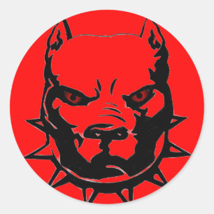 PITBULL STICKARE PKG AV 20 RUNT KLISTERMÄRKE