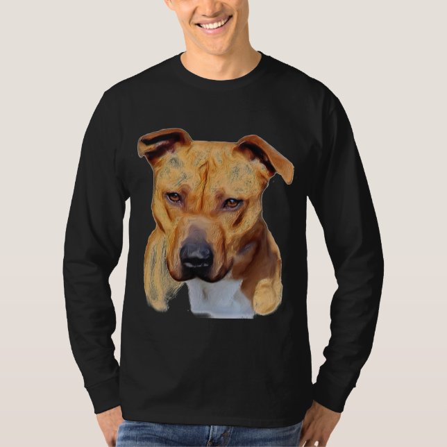 Pitbull t-skjorta t shirt (Framsida)