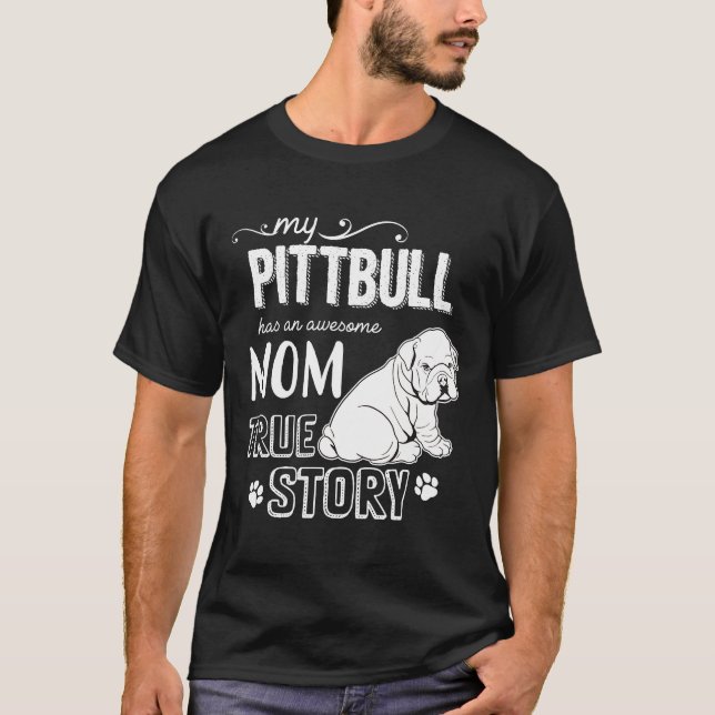 Pitbull Tee for Puppy Älskare which has England Bu (Framsida)