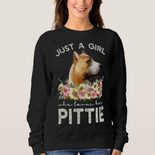 Pitbull Terrier, bara en flicka som Kärlek hennes T Shirt
