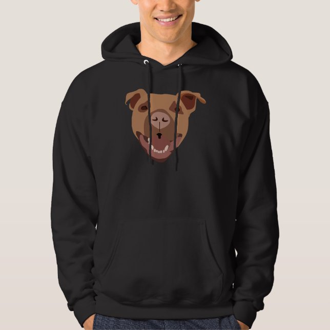 Pitbull Terrier Hoodie (Framsida)