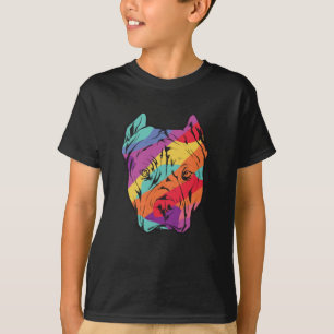 Pitbull Terrier Hundhuvud T Shirt