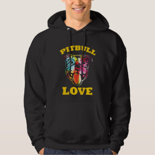 Pitbull Terrier Kärlek - Cute Hund färglöst Hoodie